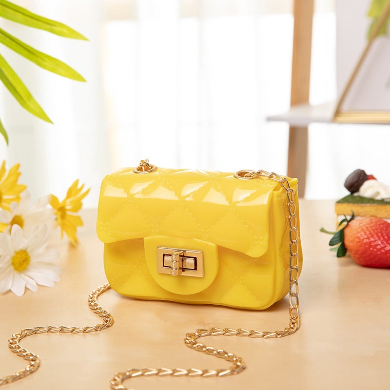 Exclusive 2025 Style Small Fragrant Rhombus Chain Bag, Fashionable And Versatile Small Square Bag, Fashionable Jelly Bag - Image 1