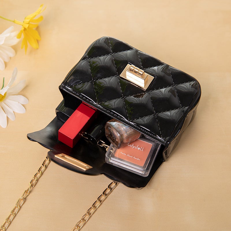 Exclusive 2025 Style Small Fragrant Rhombus Chain Bag, Fashionable And Versatile Small Square Bag, Fashionable Jelly Bag - Image 4