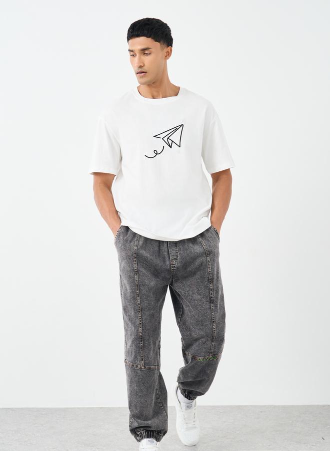 Styli Men Oversized Graphic Print T-Shirt - Image 2