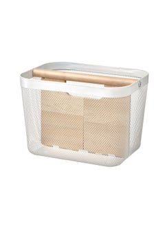 RISATORP Basket with compartments, white, 33x24x23 cm 