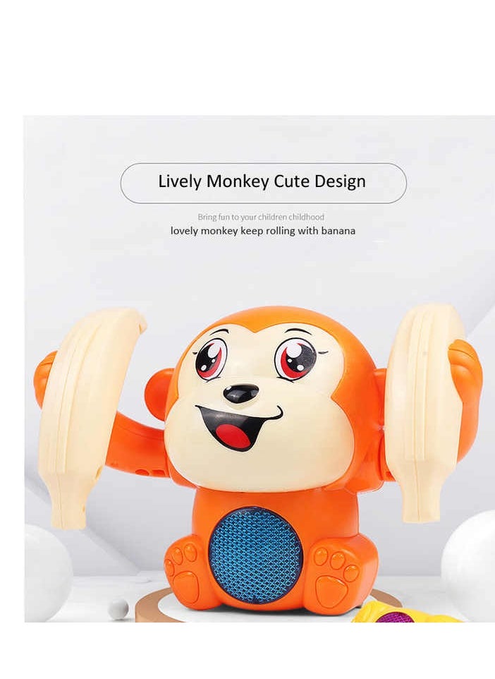 null - Add fun and interactivity to your child's playtime with the unique Banana Monkey toy that combines sound and light to capture children's attention and stimulate their senses - Image 1