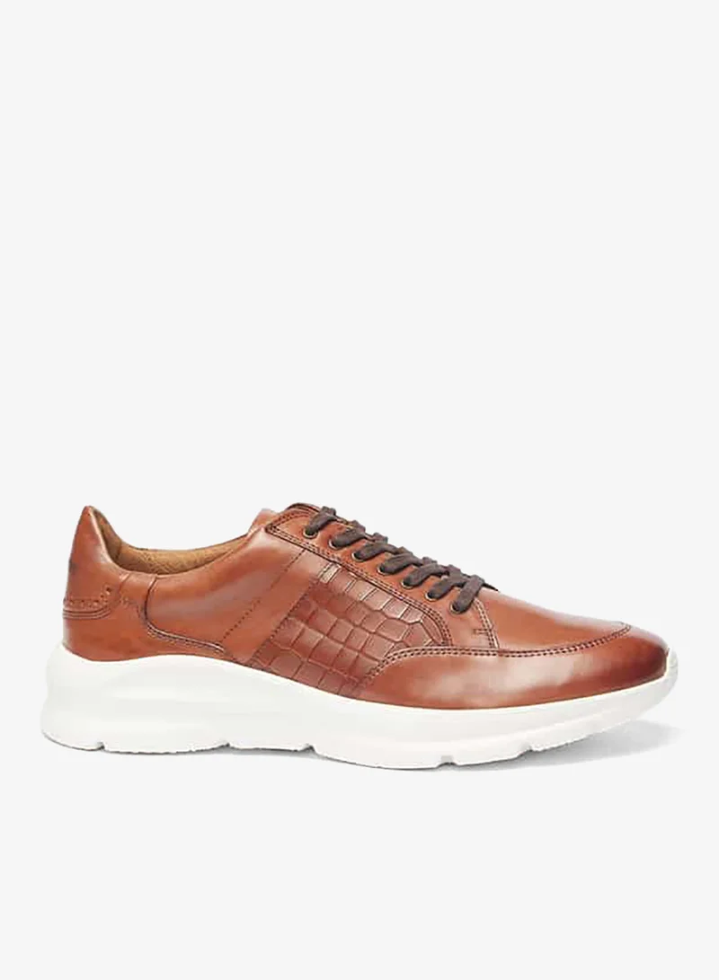 Men's Textured Sneakers with Lace-Up Closure