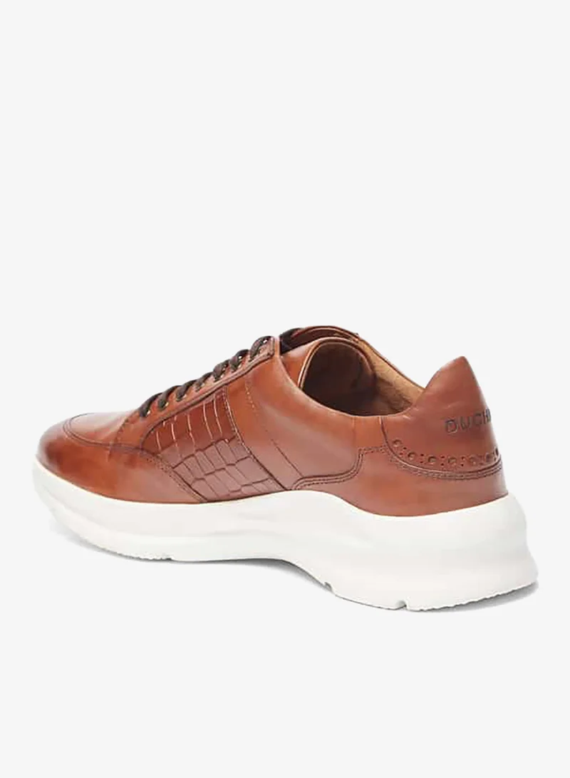 DUCHINI Men's Textured Sneakers with Lace-Up Closure