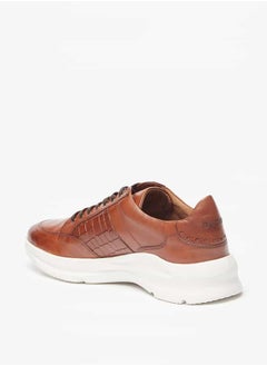 DUCHINI Men's Textured Sneakers with Lace-Up Closure  - Image 2