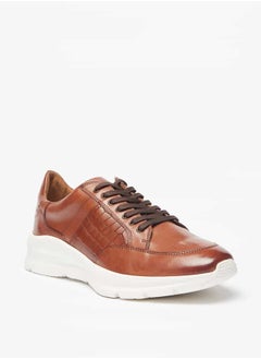 DUCHINI Men's Textured Sneakers with Lace-Up Closure  - Image 1