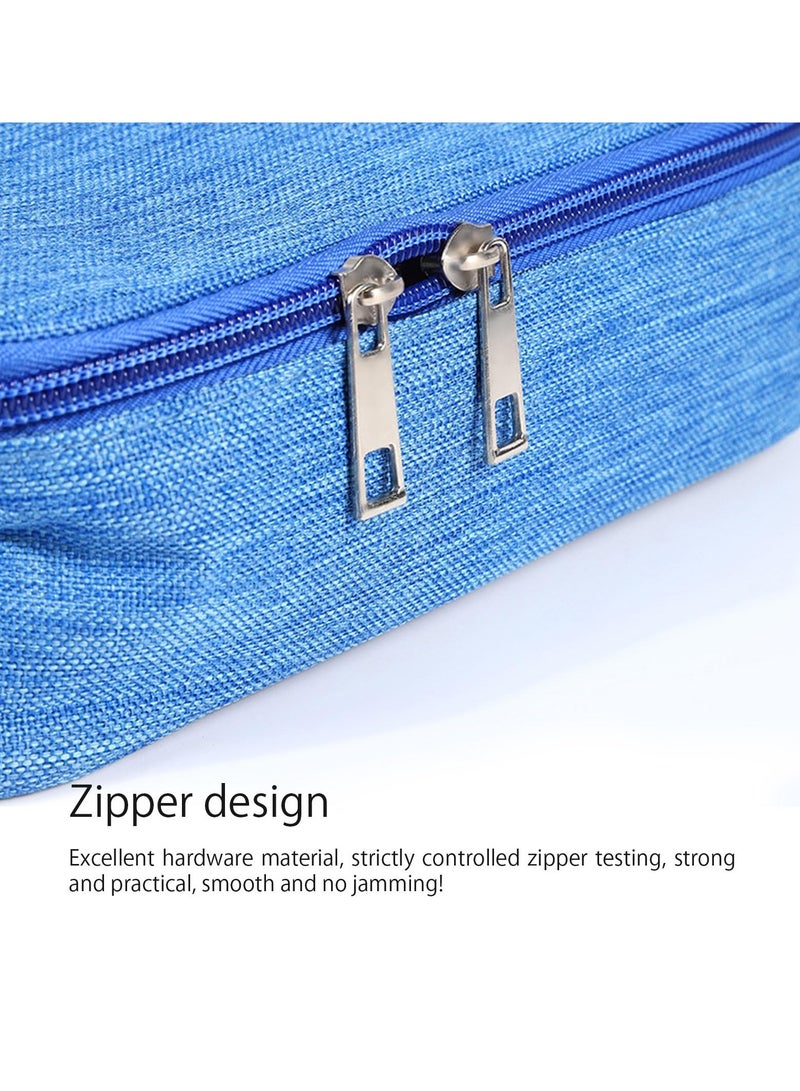 Bonita Pencil pouch: Ideal for Students, Artists, and On-the-Go Creatives, Storage for Brushes, Sketching Tools, Spacious Multifunctional Colored and Stationery for Boys and Girls, Big capacity (BLUE)  - Image 3