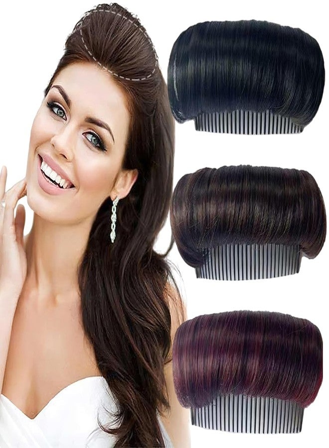 VORSET 2 Pcs Hair Bun Invisible False Hair Clip Bump It Up Volume Hair Base Fluffy Tool Volume Princess Styling Increased Hairstyles Extension Accessories for Women Girls Thickening Fluffy Hairpin - Image 2