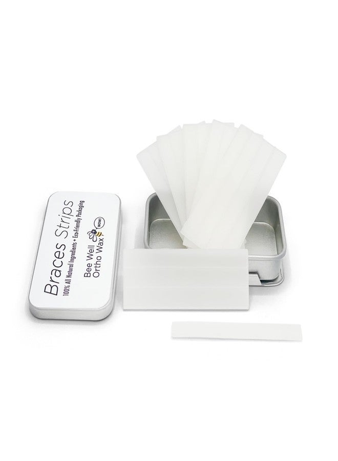 Bee Well Orthodontic Wax for Braces Strips | 100% All Natural Beeswax Braces Wax | Protects & Relieves Irritation from Brackets & Wires | 1 Recyclable Tin with 24 Strips | Braces Kit Essential - Image 2