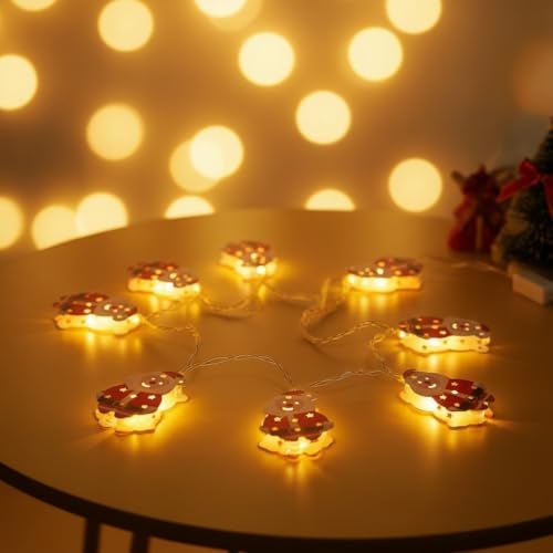 The Decor Wick Santa LED Christmas Lights – 10 Warm Fairy Lights, 155 cm Christmas Decoration for Homey – Merry Winter Wonderland Decoration - Image 4