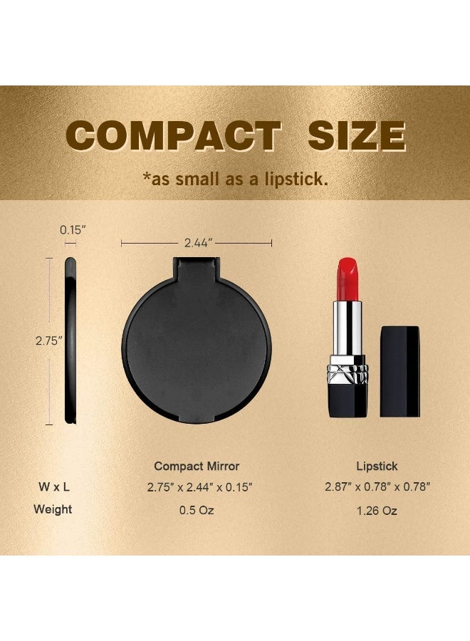 Compact Mirror Bulk, Round Makeup Mirror for Purse, Set of 4 (White) - Image 2