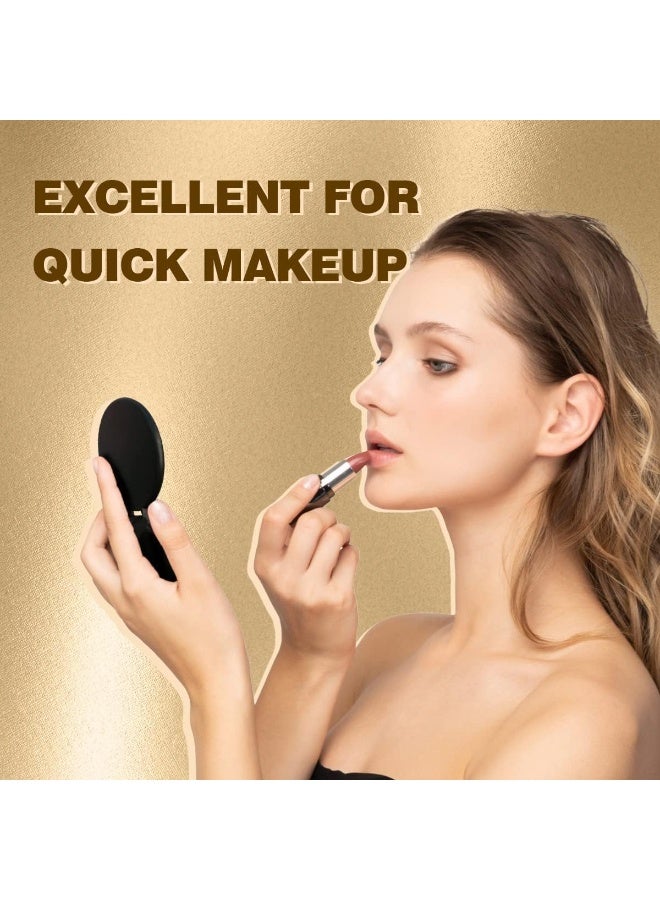 Compact Mirror Bulk, Round Makeup Mirror for Purse, Set of 4 (White) - Image 4