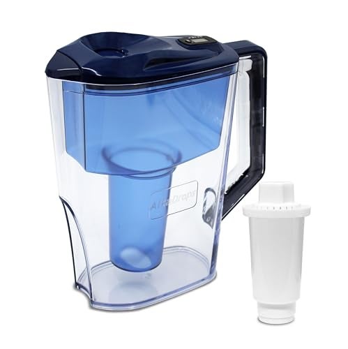 Alkadrops Water Pitcher, Alkaline Water Pitcher,Alkaline Water jug -7 Stage Ionizer Filtration System to Purify and Increase PH Levels - Clean, Refreshing Water, 10 Cup Water jug,BPA Free. - Image 1