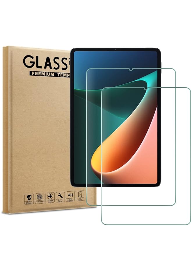 كاست ويف واقي شاشة لهاتف Xiaomi Mi Pad 5، زجاج مقسى مقاوم للكسر والصدمات ومضاد للزيت لهاتف Xiaomi Mi Pad 5 Pro 11 بوصة، طبقة حماية 9H زجاج 2 حزمة - Image 1