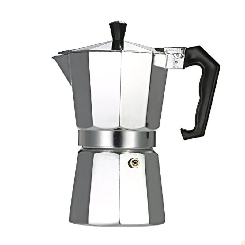 3-Cup Aluminum Espresso Percolator Coffee Stovetop Maker Mocha Pot for Use on Gas or Electric Stoveyuturoaa63870