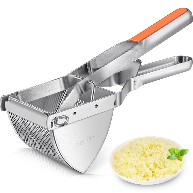 Sopito Potato Ricer  Sopito Stainless Steel Potato Masher For Commercial And Home Use  Orange - Image 1
