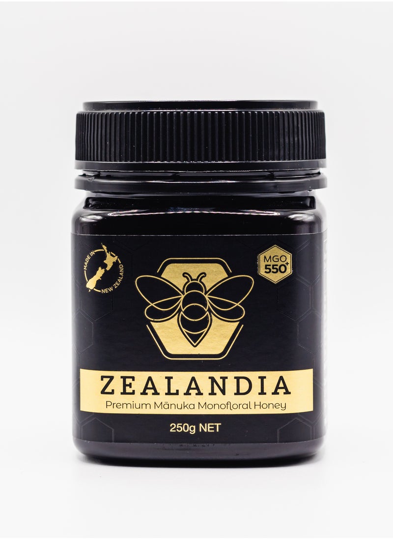 ZEALANDIA Premium Manuka Monofloral Honey Mgo550 250g  - Image 1