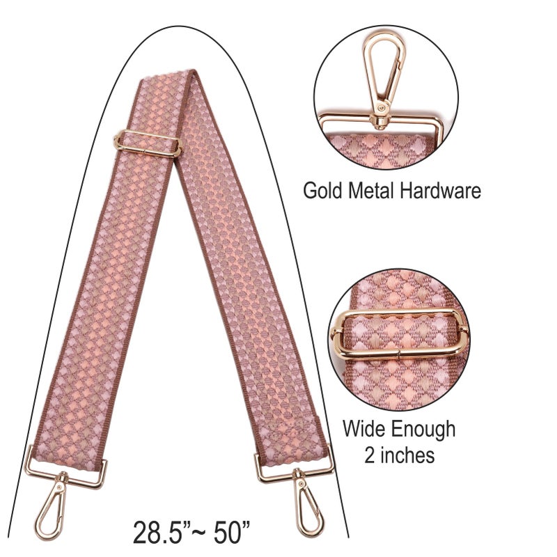 GINJKGO Purse Straps Women's Crossbody Handbags - Purse Straps Replacement Crossbody, Embroidery Bag Strap for Shoulder Bag - Image 3