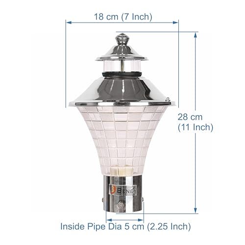 BENE Geruit Outdoor Lamp (Steel, 18 Cms, Pack of 2 Pcs) - Image 5