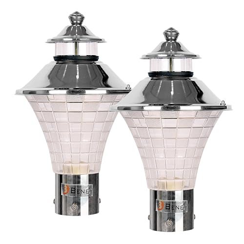 BENE Geruit Outdoor Lamp (Steel, 18 Cms, Pack of 2 Pcs) - Image 1