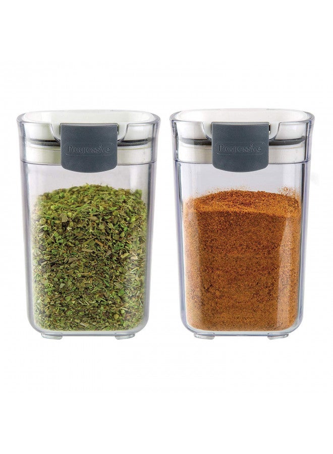 Progressive International PKS-410 Prepworks ProKeeper Seasoning Keeper Spice Airtight Food Storage Containers, Clear (2 Pack) - Image 3