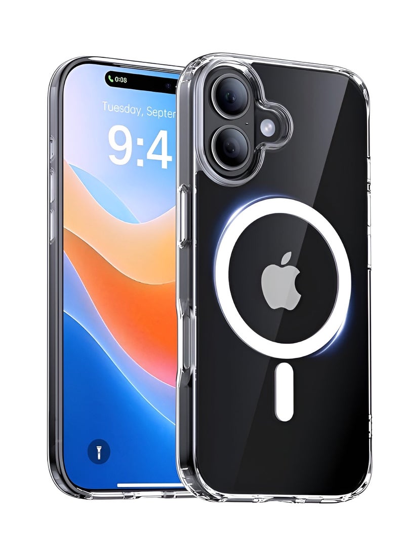 ريتي غطاء ايفون 17 المغناطيسي – شفاف مقاوم للصدمات، نحيف، قبضة مريحة مقاومة للانزلاق، متوافق مع MagSafe، حماية من الصدمات والكاميرا والشاشة، غطاء هاتف متين - Image 1