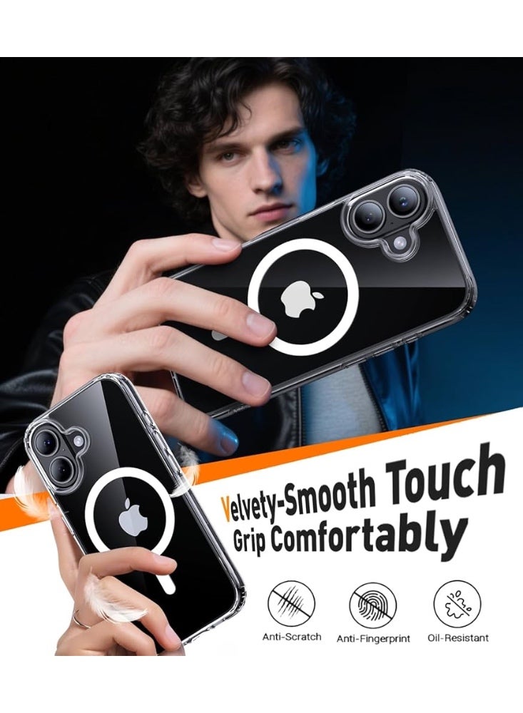 ريتي غطاء ايفون 17 المغناطيسي – شفاف مقاوم للصدمات، نحيف، قبضة مريحة مقاومة للانزلاق، متوافق مع MagSafe، حماية من الصدمات والكاميرا والشاشة، غطاء هاتف متين - Image 3