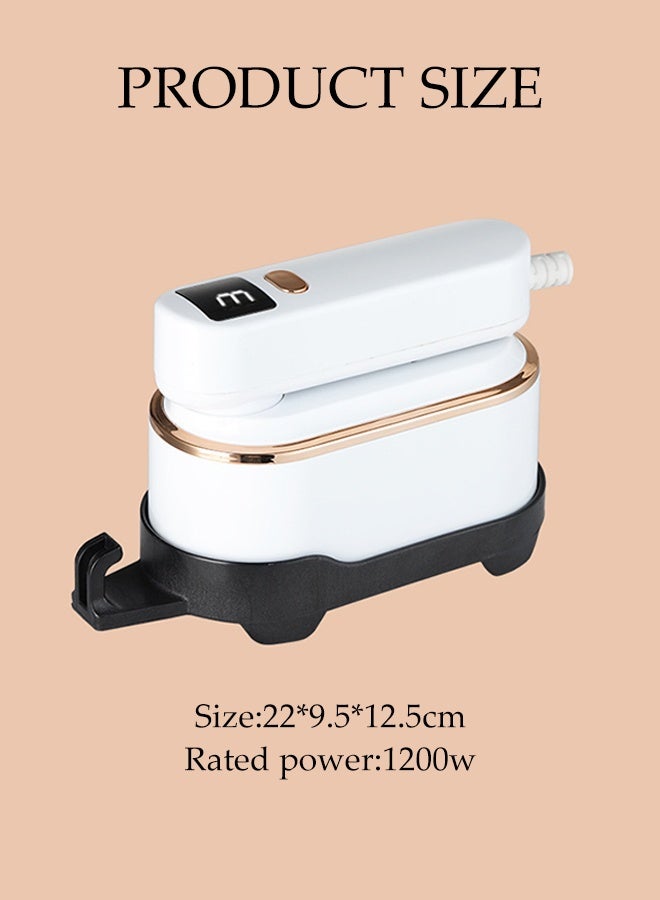 DUNISO Steamer Iron, 180° Rotating Handheld Steam Iron with LED display, Portable Mini Clothes Steamer for Travel, 3 Levels of Steam Output，Space Saving，for Home，Office & Travel，1200W - Image 2