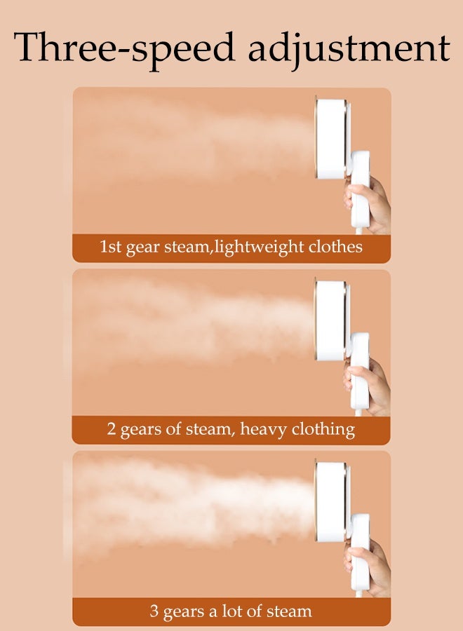 DUNISO Steamer Iron, 180° Rotating Handheld Steam Iron with LED display, Portable Mini Clothes Steamer for Travel, 3 Levels of Steam Output，Space Saving，for Home，Office & Travel，1200W - Image 4