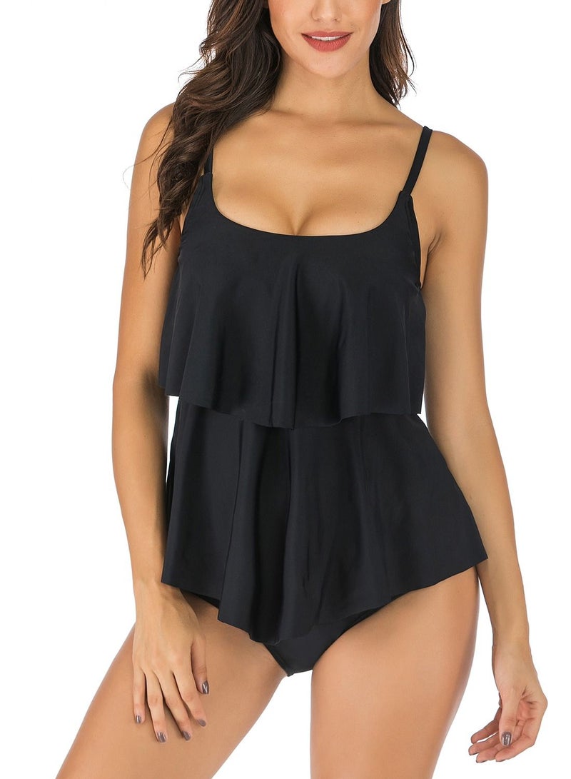 Loquat Top Swimsuit Printed Conservative Split Swimsuit for Women  - Image 1