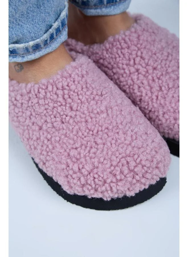 Manijero  (Orlina) Women's Tedy Sabo Platform Pink Slippers. for Women | Best Price UAE