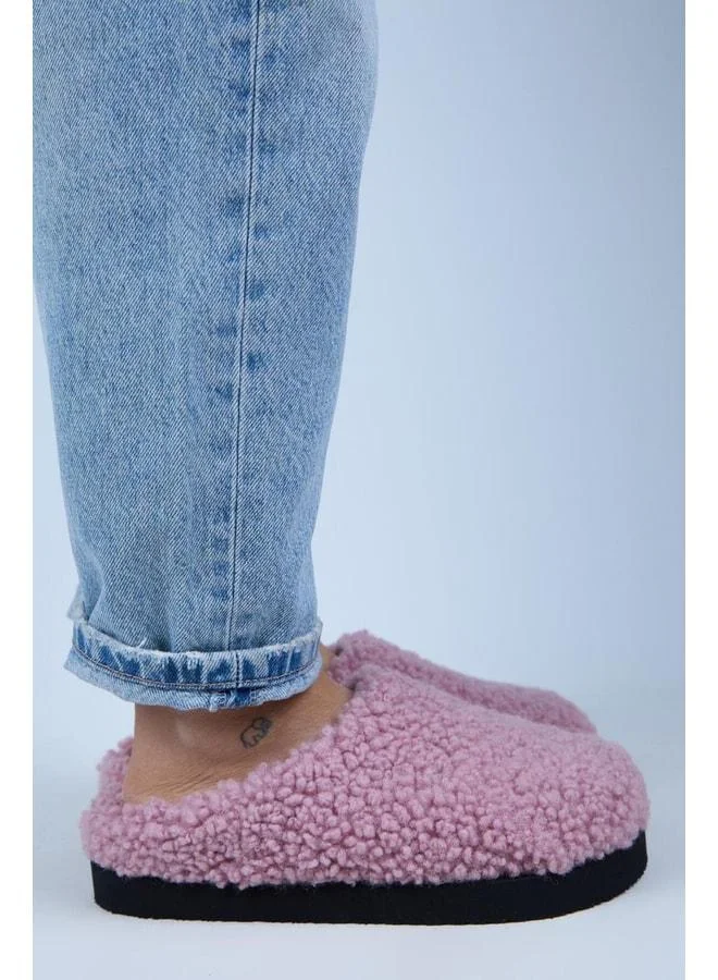 (Orlina) Women's Tedy Sabo Platform Pink Slippers.