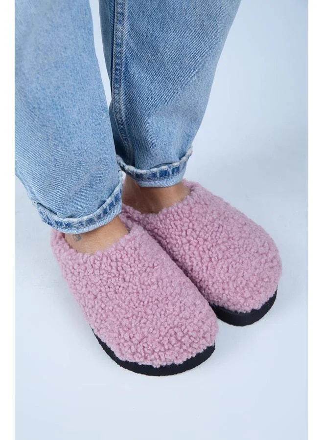 Manijero  (Orlina) Women's Tedy Sabo Platform Pink Slippers. for Women | Best Price UAE