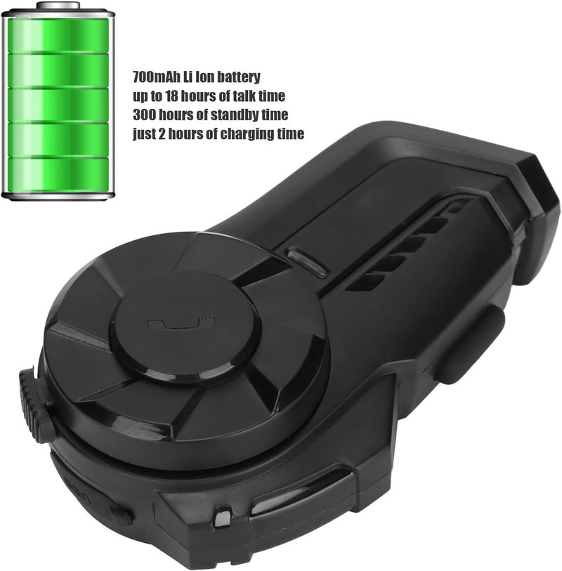 cheekyglo HY‑1001 Motorcycle Helmet Headset, Cycling Intercom, with High Fidelity Stereo Speakers, Auto Answer, 700mAh, for Motorcycle - Image 3
