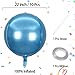 KALOR 10 Pcs 22 Inch Light Blue Mylar Balloons Large 4D Giant Round Foil Balloon Big Mirror Metallic Balloons for Birthday Party Baby Shower Gender Reveal Supplies - Image 4
