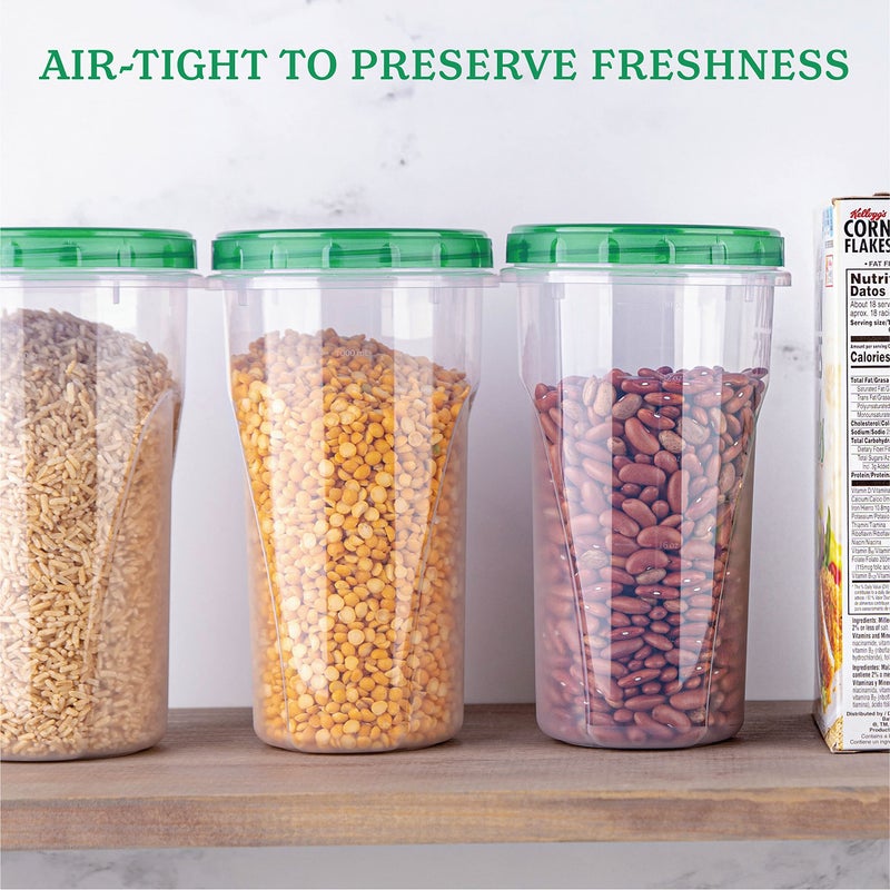 PLASTICPRO 48 Ounce Twist Top Deli Containers Clear bottom With Green Top Twist on Lids Reusable, Stackable, Food Storage Freezer Container Pack of 4 - Image 4