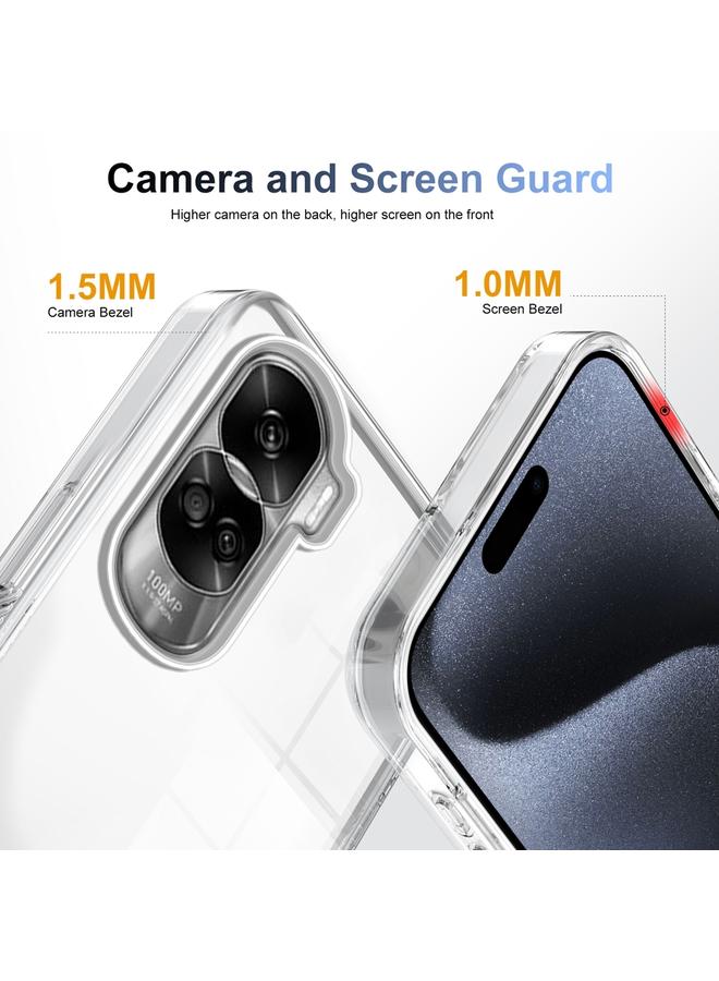 اس-توب جراب لهاتف Honor 90 Lite، جراب هاتف هجين من مادة TPU من الأكريليك الشفاف المقاوم للانزلاق - Image 2