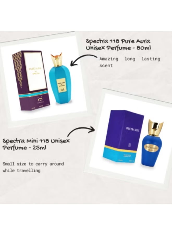 Spectra Mini Spectra 118 Pure Aura Eau De Parfum Unisex Perfume 80ml - Image 4