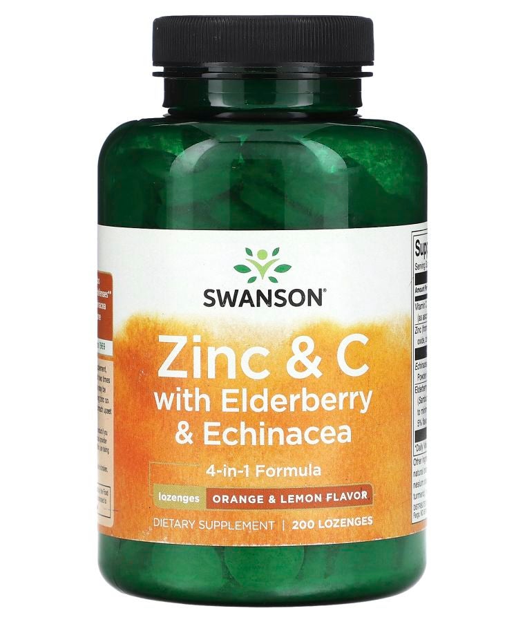 Zinc & C With Elderberry & Echinacea Orange & Lemon 200 Lozenges