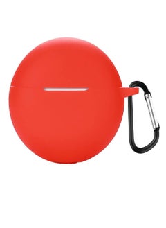 Generic Case for Oppo Enco Buds 2 Matte Silicone Red [Case Compatible with Enco Buds 2 - Red]  - Image 1