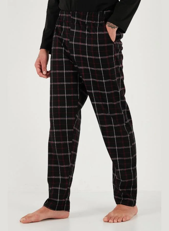 Buratti  Buratti Cotton Regular Fit Crew Neck Plaid Pajama Set Men's Pajama Set 6574001 for Men | Best Price UAE