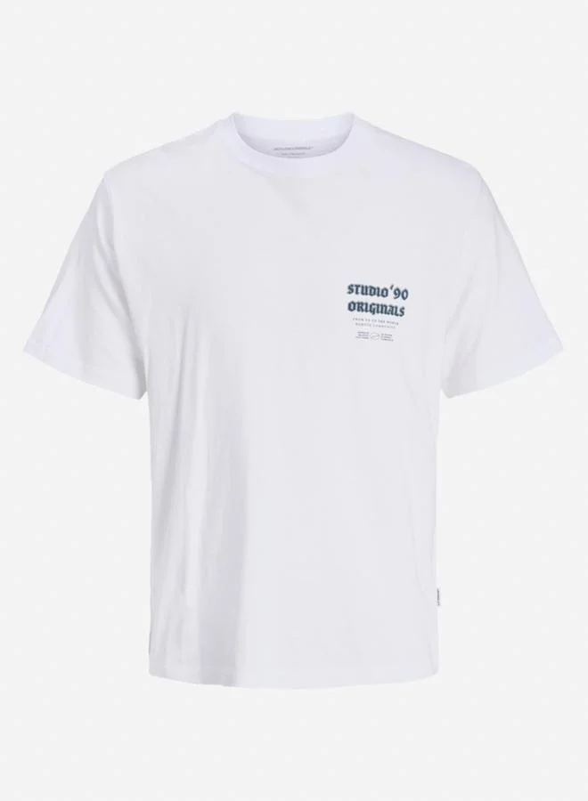 JACK & JONES Jormeadows Typo Crew Neck T-Shirt
