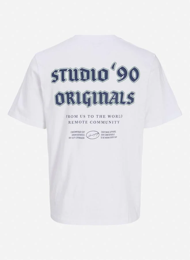 JACK & JONES Jormeadows Typo Crew Neck T-Shirt