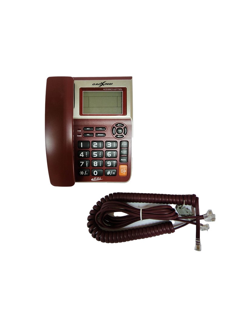 Gaoxinqi - Gaoxinqi HCD399(314)P/TSDL Corded Phone - Red Maroon - Image 1