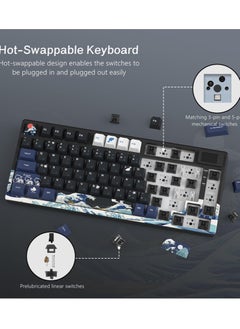 Womier S-K80 75% Keyboard with Color OLED Display Mechanical Gaming Keyboard, Hot Swappable Keyboard, Gasket Mount RGB Custom Keyboard  - Image 4