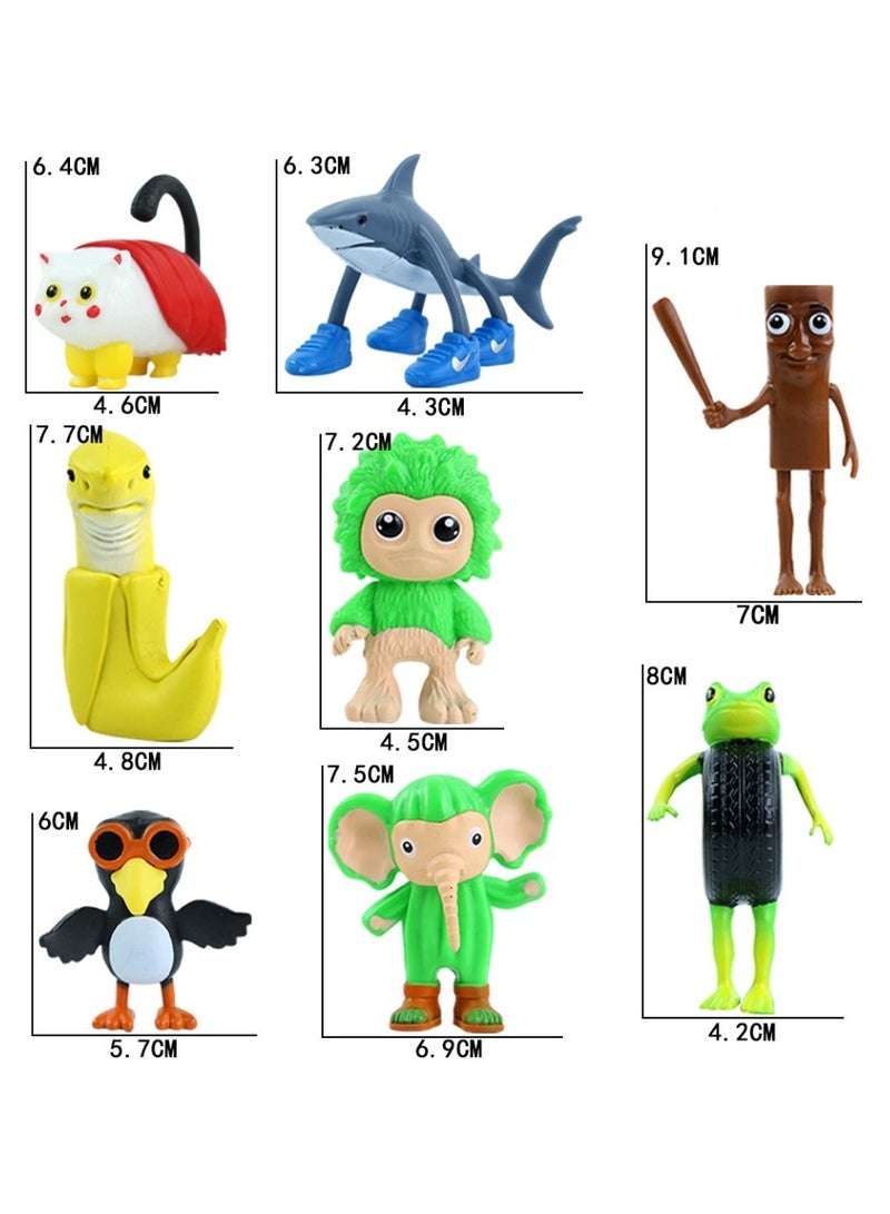 8pc Tralalero Tralala Figure Italian Brainrot Funny Tung Sahur Figures - Image 2