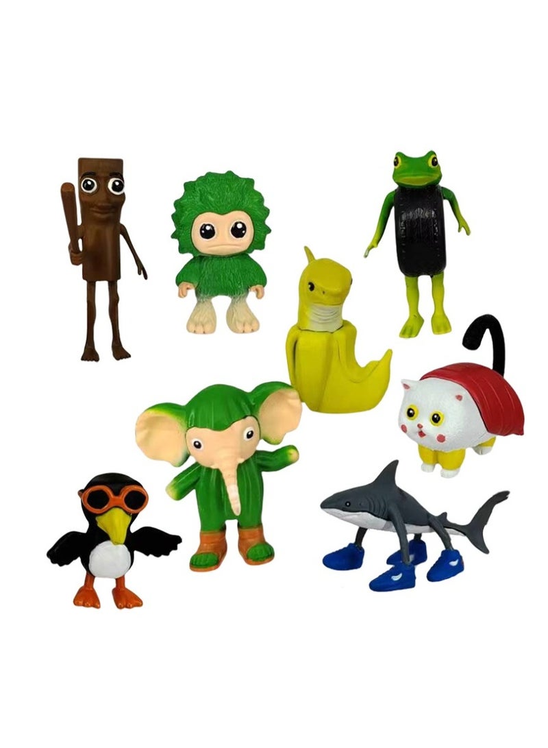 8pc Tralalero Tralala Figure Italian Brainrot Funny Tung Sahur Figures - Image 1