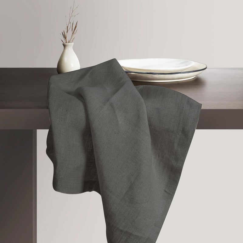 Native Fab Gray Linen Napkins  Set of 4100 Pure Belgian Linen  18x18 Inch  Soft Absorbent Washable Fabric  Reusable Table Napkins for Dinner Lunch Wedding Events Celebrations  Grey - Image 5