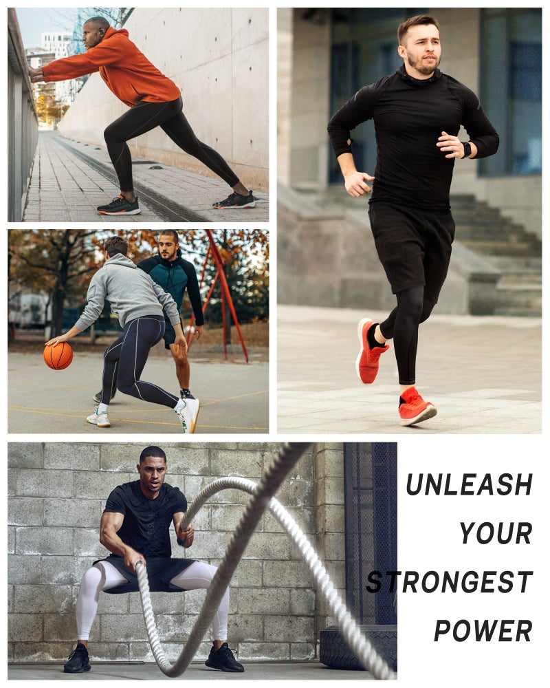 Roadbox 3 Pack Men's Compression Pants Base Layer Outdoor Basketball Base Layer Yoga Running Cycling Tights Leggings - Image 5