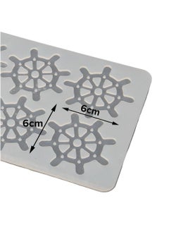 Noble Foods Ship Steering Wheel Pattern Silicone Chocolate Garnishing Mould 6 Cavity  - Image 3