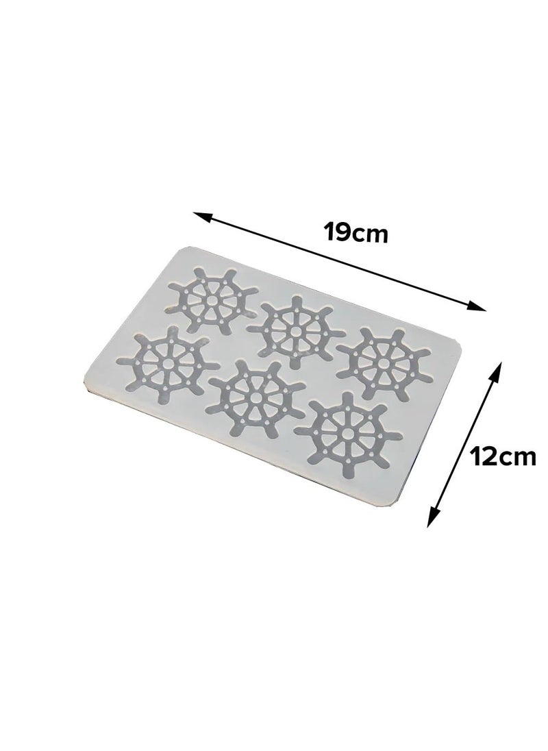 Noble Foods Ship Steering Wheel Pattern Silicone Chocolate Garnishing Mould 6 Cavity  - Image 4